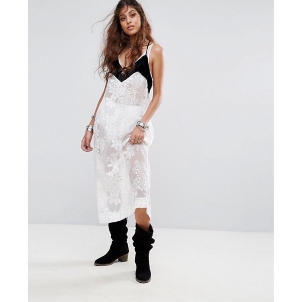NWT Free People Ivory Love All Day Maxi Slip Dress - Picture 2 of 11